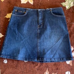 DKNY Jeans Vintage 90s A-Line Denim Mini Skirt